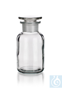 Reagent bottle, 5000 ml, dim. Ø 181 x H 338 mm, NS 85/55, complete with glass stopper, Simax®...